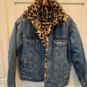 Levis Anthropolgie Lepord Jen Jacket